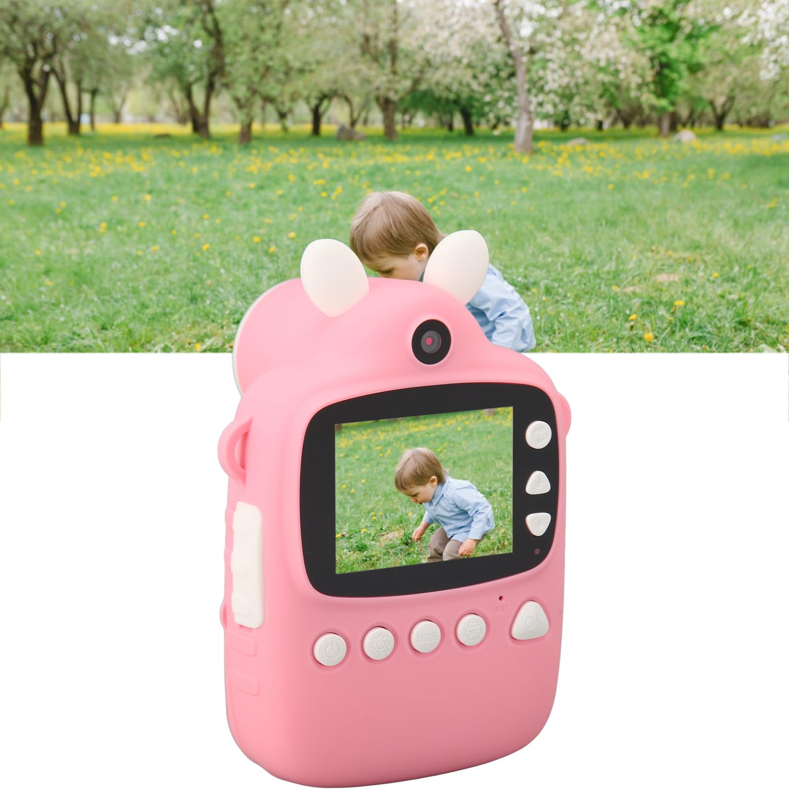 Fotocamera istantanea, doppio obiettivo da 16MP Fotocamera digitale istantanea 1920X1080 Risoluzione Videocamera MP3 per il campeggio quotidiano