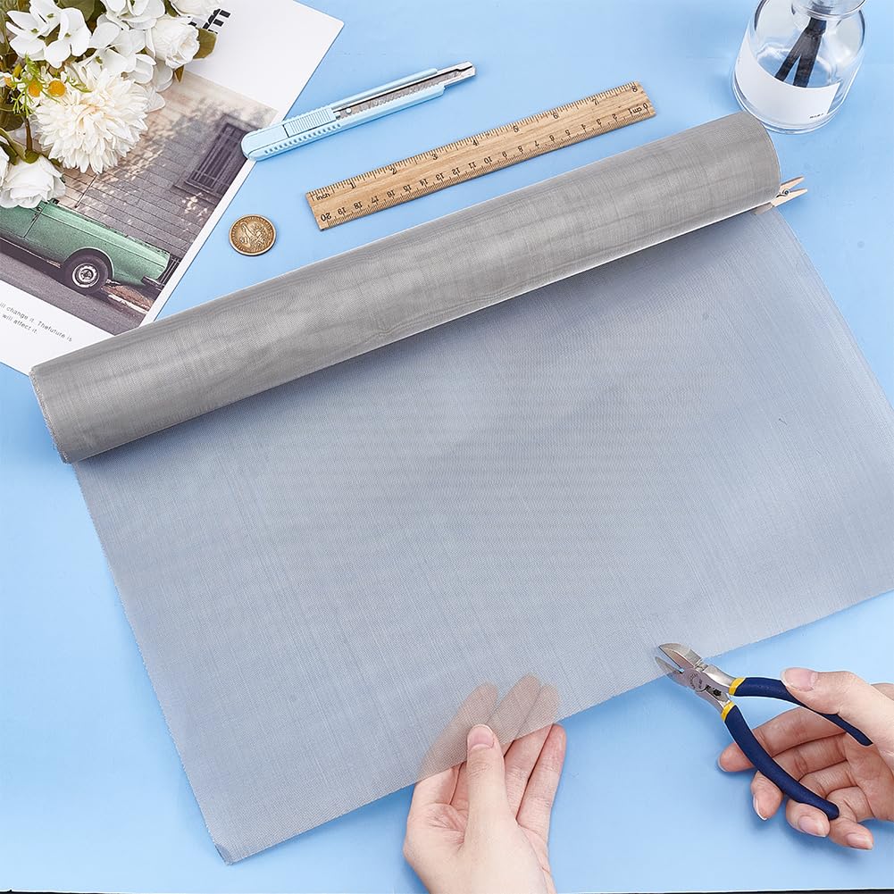 BENECREAT Grillage Tissé en Acier Inoxydable 304 40x200 cm, Grillage Fin Tissé Par Tamis à Mailles en Métal de 80 mailles pour la Maille de Filtre, Tissu de Filtration et Projet de Bricolage