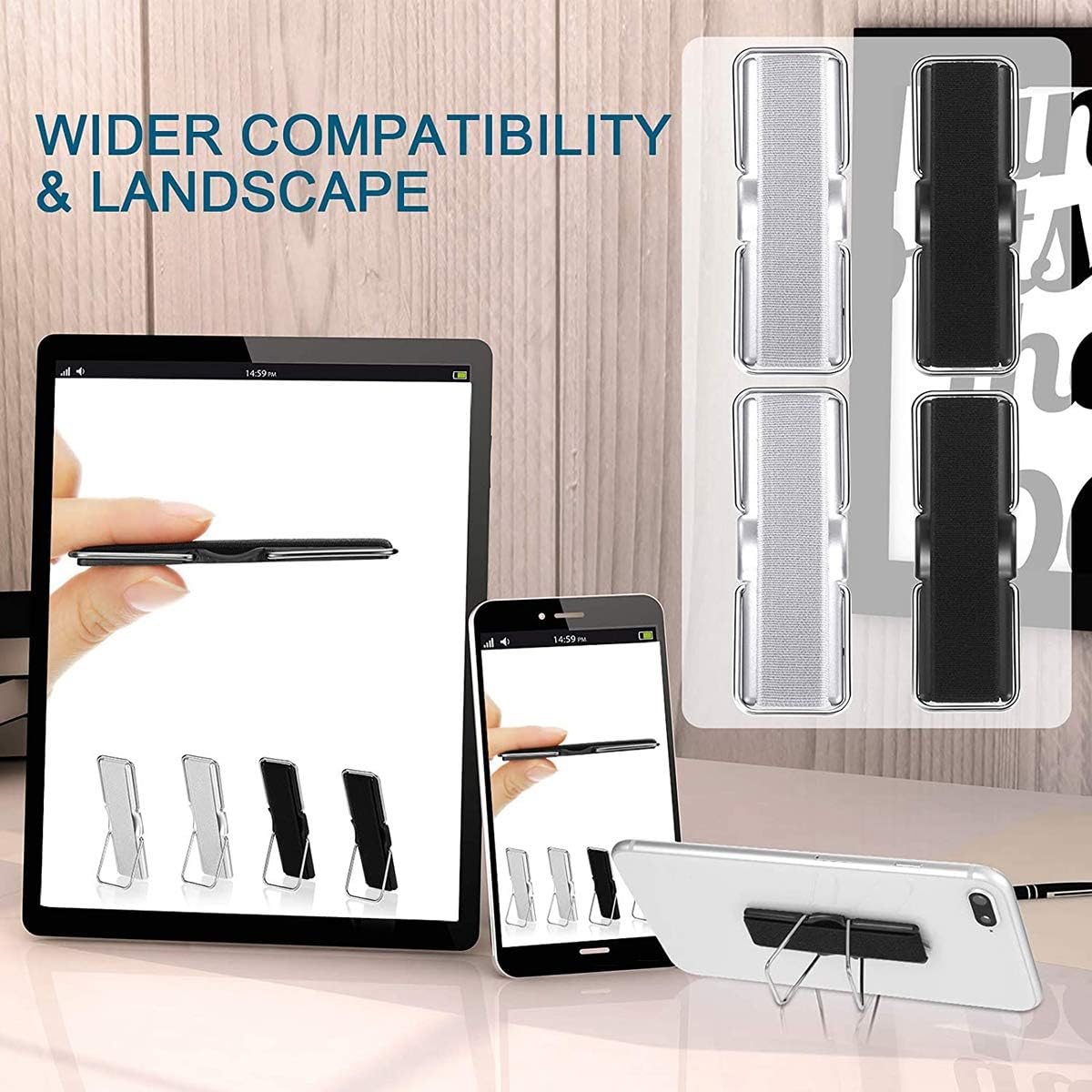 المثالي - حامل هاتف بحزام اصبع 4 قطع، حامل اصبع مرن للهاتف الخ... - view 7