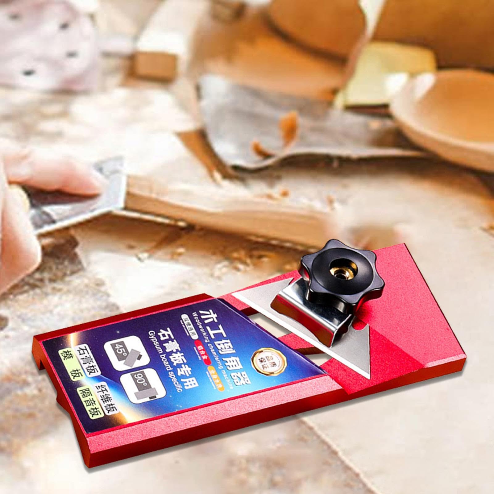 Pialla a Mano per Cartongesso,Smusso a 45° per bordi di lastre in cartongesso - Pialla per Smussare Cartongesso - per lavorazione del legno, edilizia, miglioramento casa, intelaiature