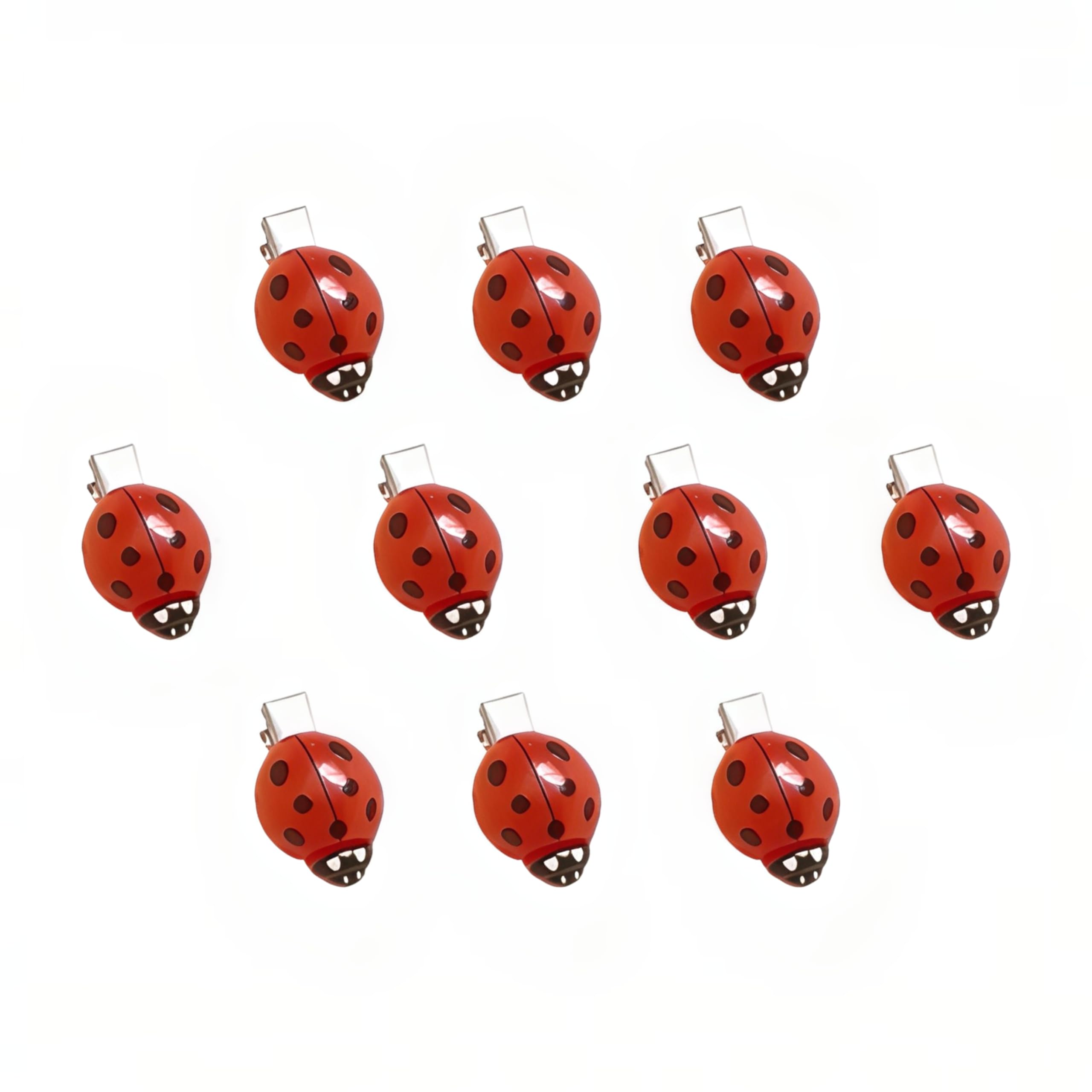 View 1 of 10 Pcs Fun Ladybug Hair Clips Funky Insect Bug Hair Clips for Teen Girls Women Cute Decorative Whimsical Accessories for Back to School Halloween Cosplay Themed Party