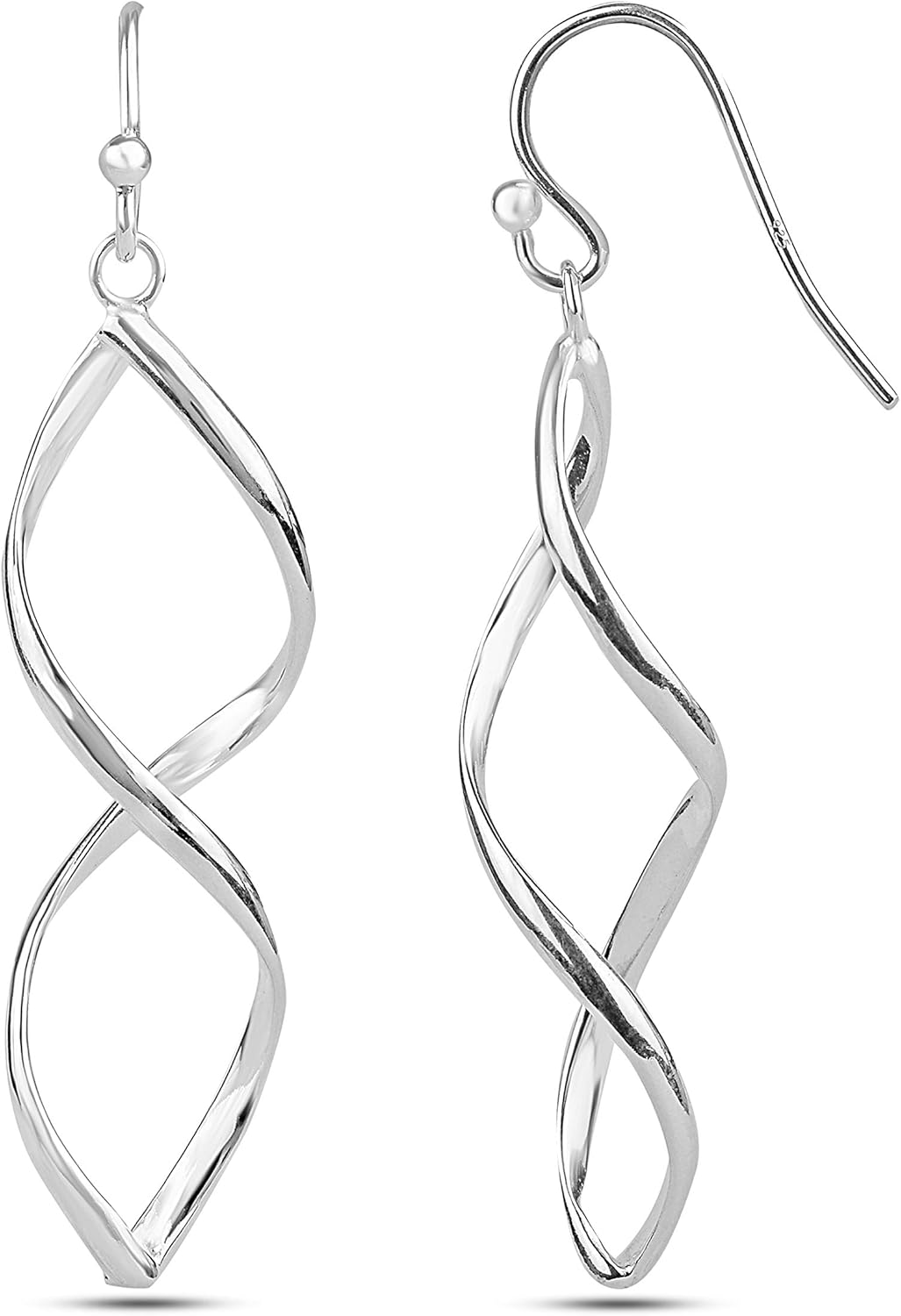 LeCalla 925 Sterling Silver Women's Drop Earrings | Teardrop Dangling Earring | Fish Hook Dangle Drop Earrings | Everyday Jewelry Gift for Women