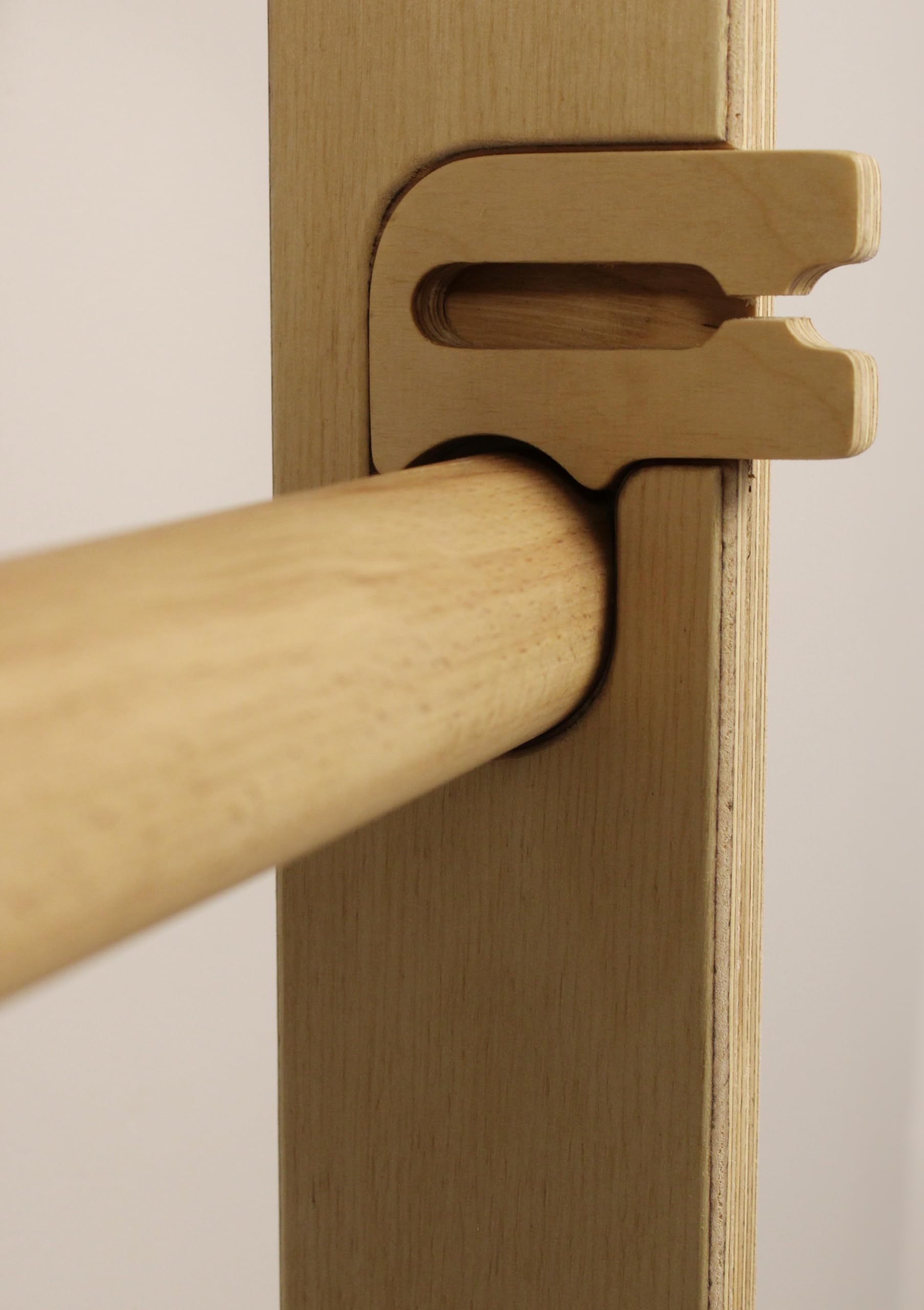 Barre de traction en bois robuste, facile à installer et à régler, avec blocage - 5 niveaux de hauteur - pour le cadre de porte, largeur de porte