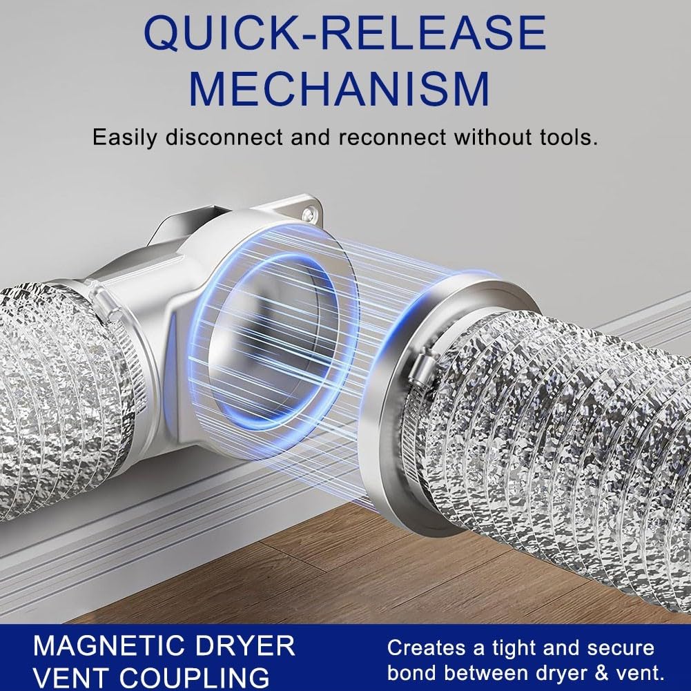 Magnetischer Trocknerlüfter Anschluss mit 35cm Schlauch