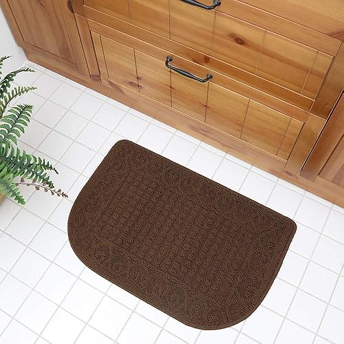 Vista 49 de Tapetes de cocina antifatiga hechos de 100 % polipropileno, semirredondos, antideslizantes, lavables a máquina, 2 piezas