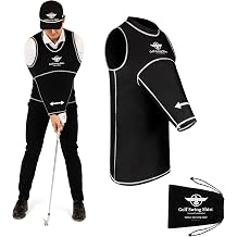 GOLF SWING SHIRT Trainer &ndash; Slip-On Training Aid for Swing Correction, Real-Time Feedback, Unisex, Black
