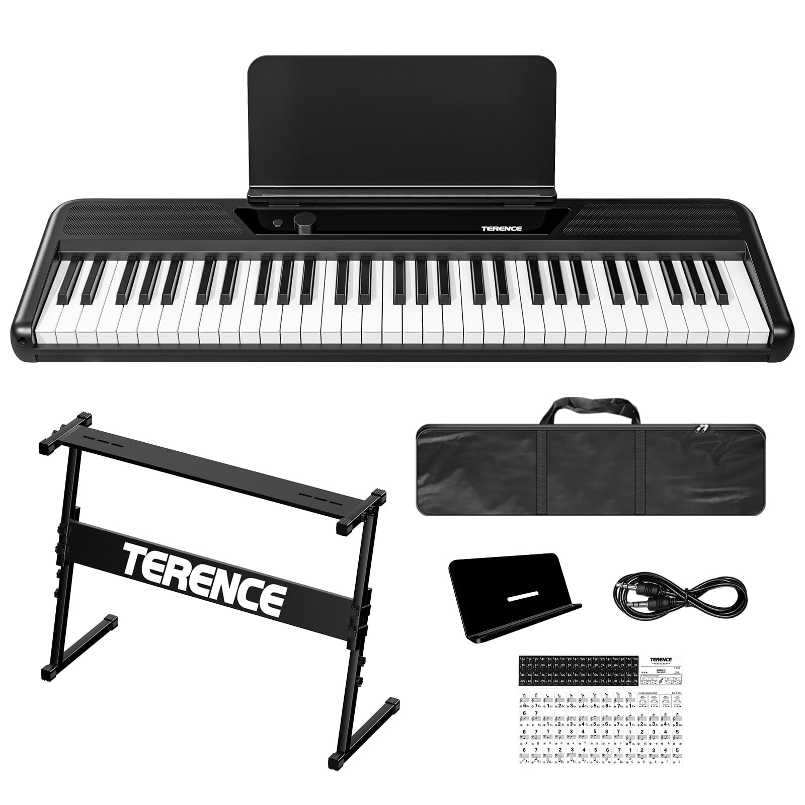 TERENCE 電子ピアノ キーボード スタンド付き Amazon | TERENCE 電子ピアノ 61鍵 タッチレスポンス鍵盤 キーボード