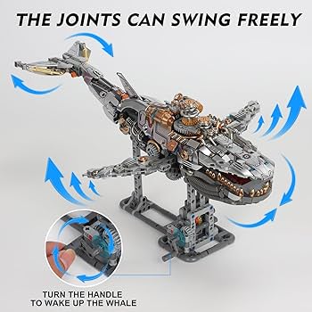 Amazon.com: funxinee Creative 1388PCS Mechanical Whale Building