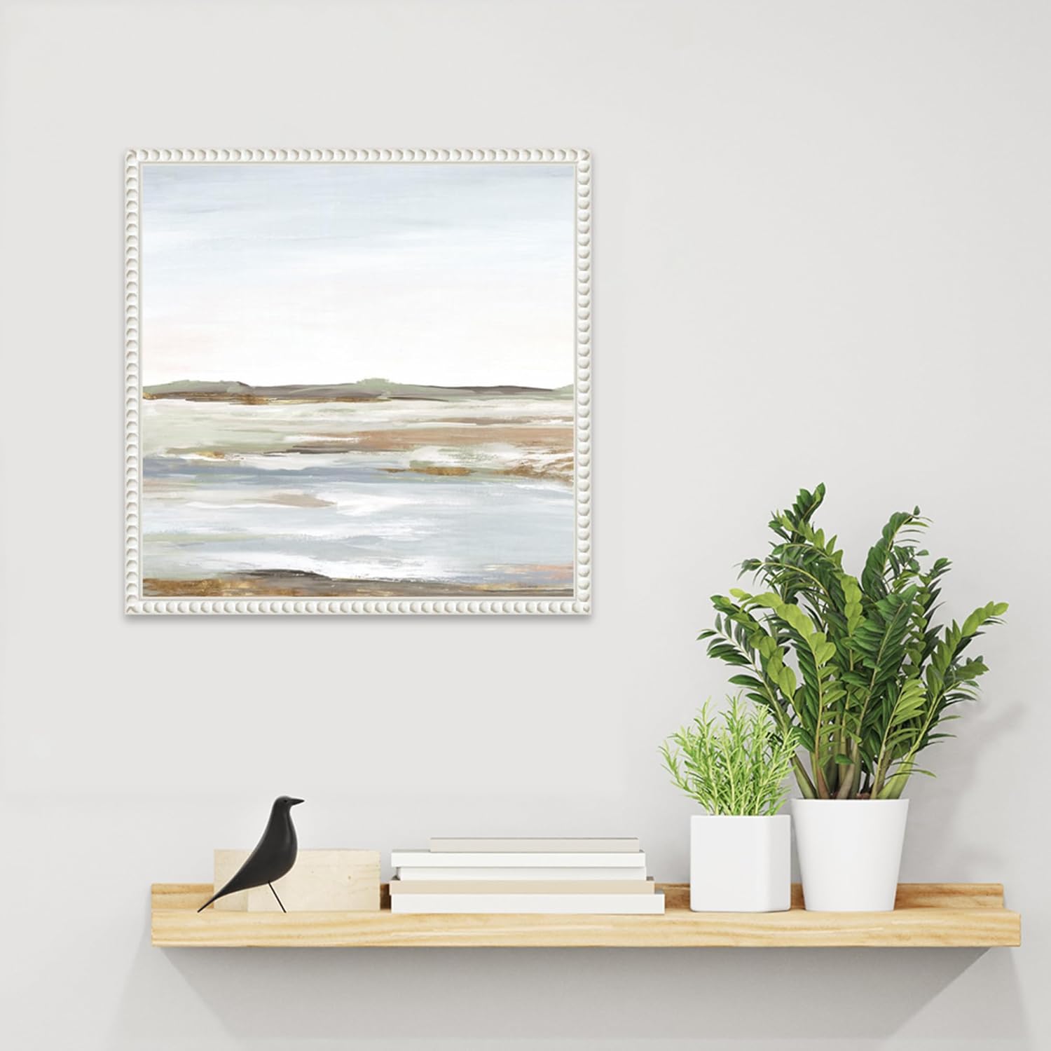 Amanti Art Framed Canvas Wall Art 16x16 Vastness I (Landscape) by Eva Watts, Framed Wall Art Canvas, Landscapes Artwork, Traditional Decor, Small Poster Painting for Living Room, Bedroom, Bathroom,