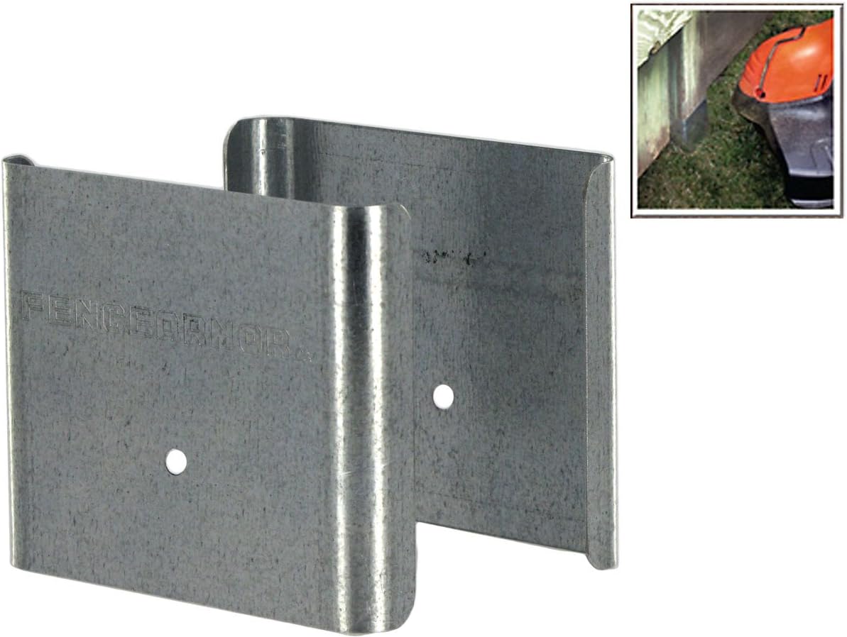 Fence Armor for Wood Fences - 6"x6" (fits 5.5"x5.5" posts) - Galvanized - Demi-Faceplate - 6 Pack