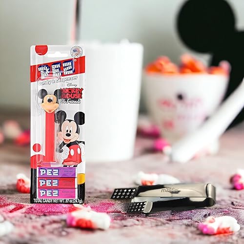 Miniatura 2 de PEZ Dispensador de dulces, Mickey Mouse & Friends, 0.87 onzas, dispensador de dulces surtido coleccionable con pinza de acero inoxidable moofin y