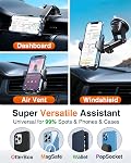 VANMASS [85+LBS Strongest Suction & Military-Grade] 2026 Ultimate Car Phone Holder [Patent & Safety Certs] Cell Mount Truck Stand Cradle for Dashboard Windshield Vent for iPhone 17 Pro Max 16 15 14