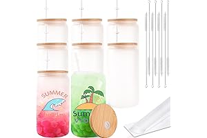 16oz Frosted Glass Cups with Lids and Straws: The Perfect Drinkware for Any Occasion
