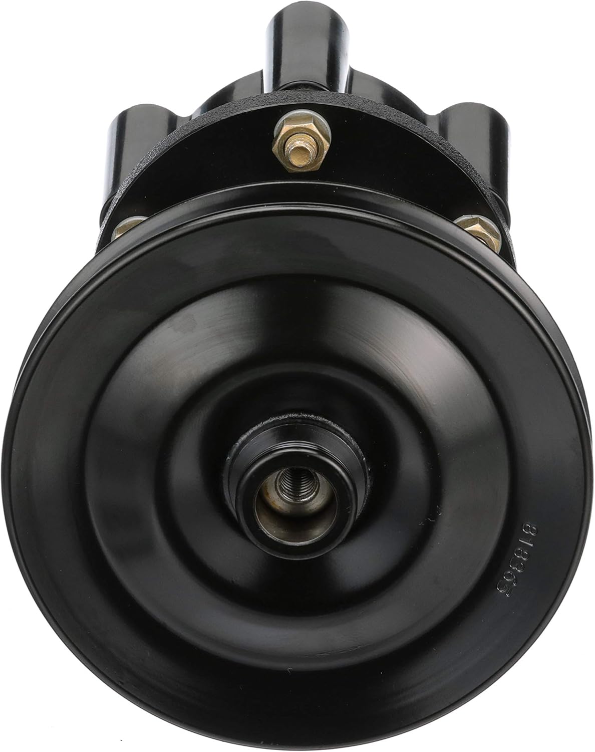 Quicksilver 807151A8 Sea Water Pump Housing for V-8 MerCruiser Engines Made by General Motors with a V-Belt Pulley System for Engine Accessories and Mechanical Fuel Pumps
