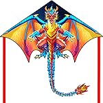 HONBO Dragon Kites for Adults - Easy to Fly Large Kites for Kids ages4-12,Beginner Kite with 200ft String & Storage Bag,