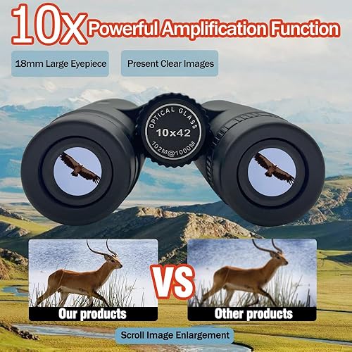 Miniatura 4 de Binoculars telescope10x42 HD Telescope Fully Multi-Coated Rubber Armored High Power Compact Waterproof for Bird Watching TravelFootball Games