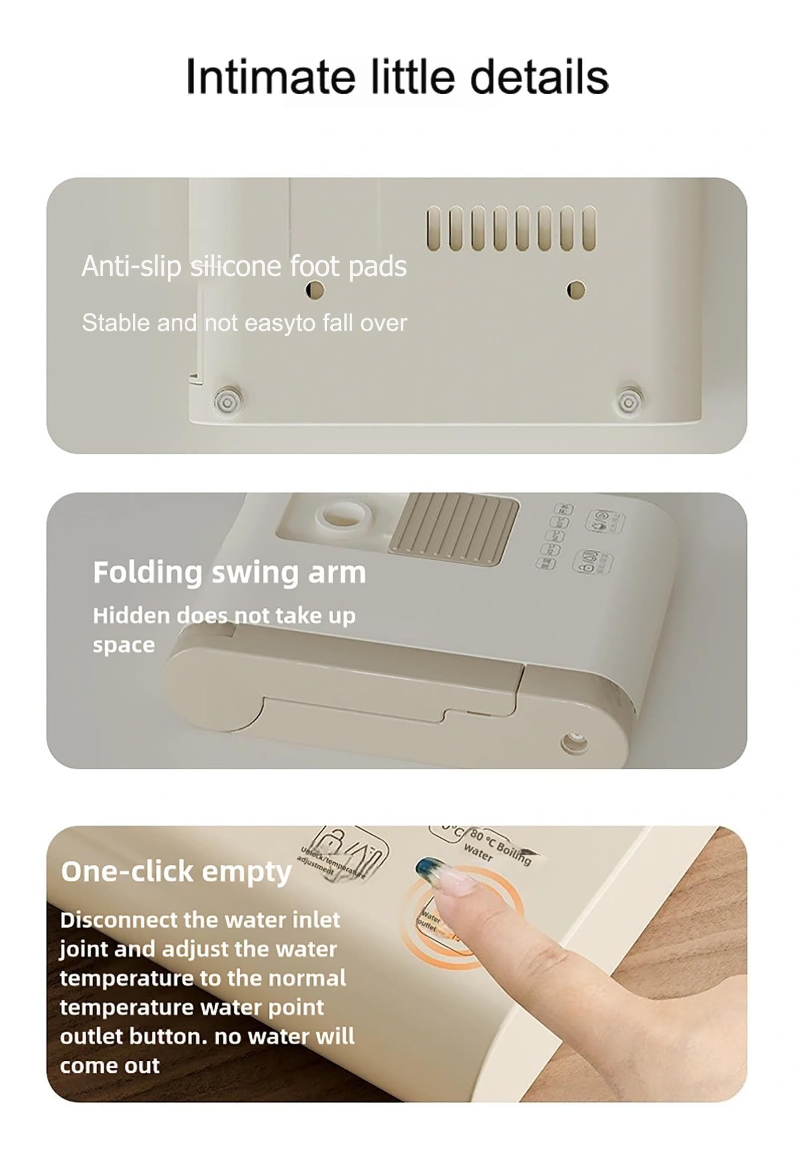 Składany Dozownik Gorącej Wody - Przenośny Czajnik 2000W | Przenośny Mini Czajnik 2000W - Dozownik Gorącej Wody Błyskawiczny(White)