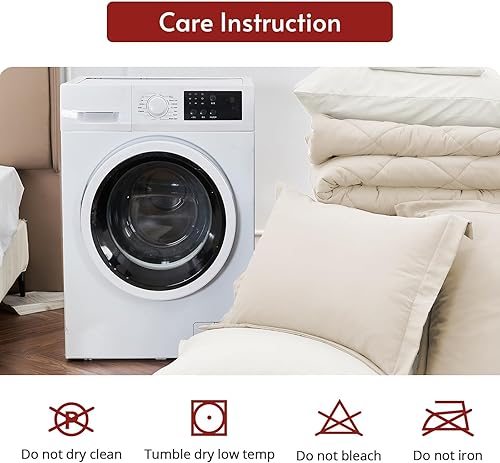 Miniatura 290 de MUXHOMO Juego de edredón Queen de 7 piezas, cama reversible en una bolsa, tamaño Queen, juego de ropa de cama para todas las estaciones con edredón