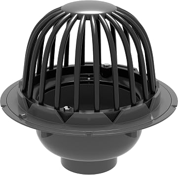 PROFLO PF42871 4" PVC Roof Drain with Plastic Dome - N/A
