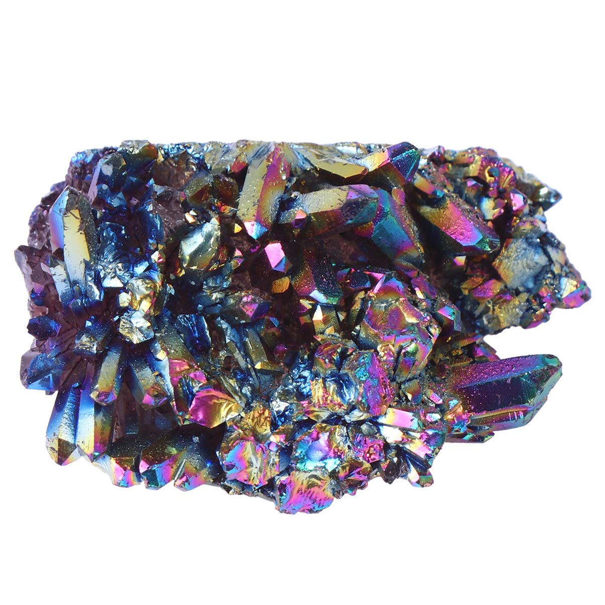 Besportble Colorful Colourful Crystal Cluster Ornament For Home And Office Desk Decor, Natural Crystal Material, Lightweight 15G Adornment For Anniversaries And Christmas Decorations Style