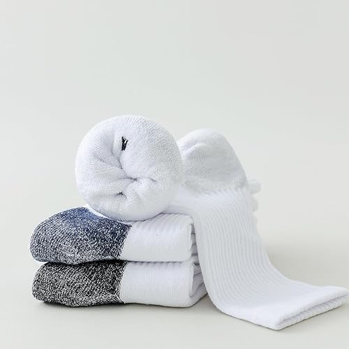 Miniatura 8 de EPEIUS Calcetines acolchados de algodón grueso para niños y niñas, 6 unidades, 4-14 años