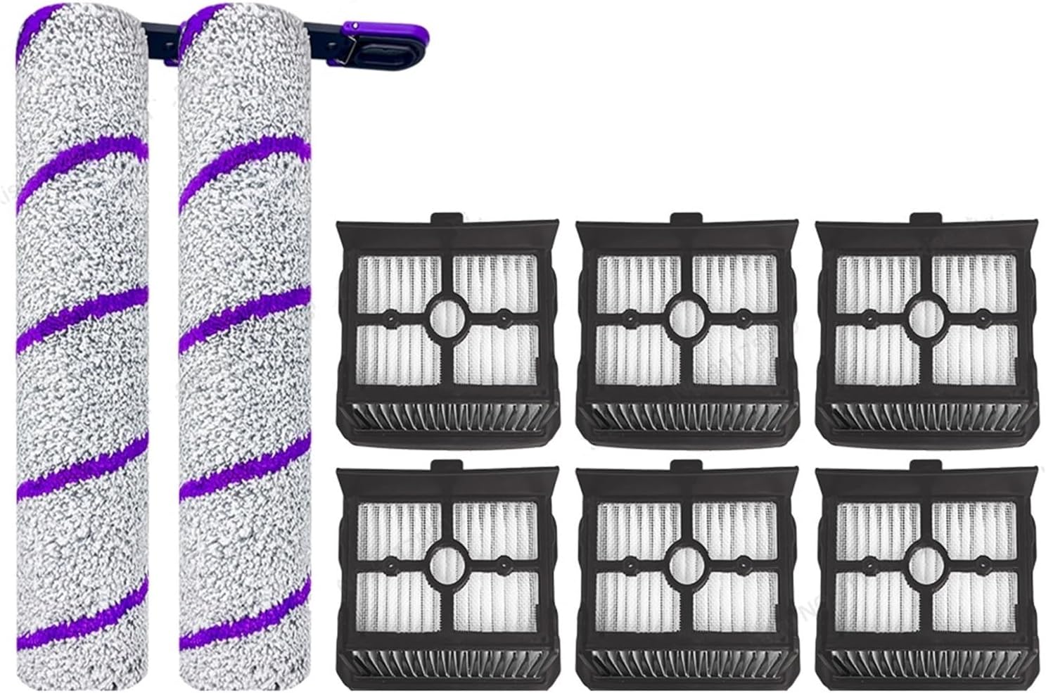 Vacuum Mop Accessories Roller Brush Filter Replacement Parts，Compatible For Narwal S20 Pro, Compatible For Rowenta X-Clean Replace Filter(Set 9)