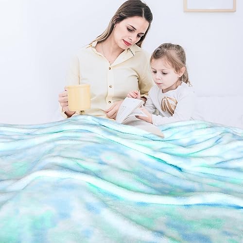 Miniatura 36 de MUGD Mantas suaves mullidas de forro polar para cama individual, manta cálida para cama Morado y blanco