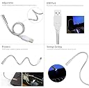 UK Traders Portable USB Flexible Adjustable Eye Protection Led Desk Light Table Lamp for Reading, Working on Pc, Laptop, Etc (Silver) gallery image