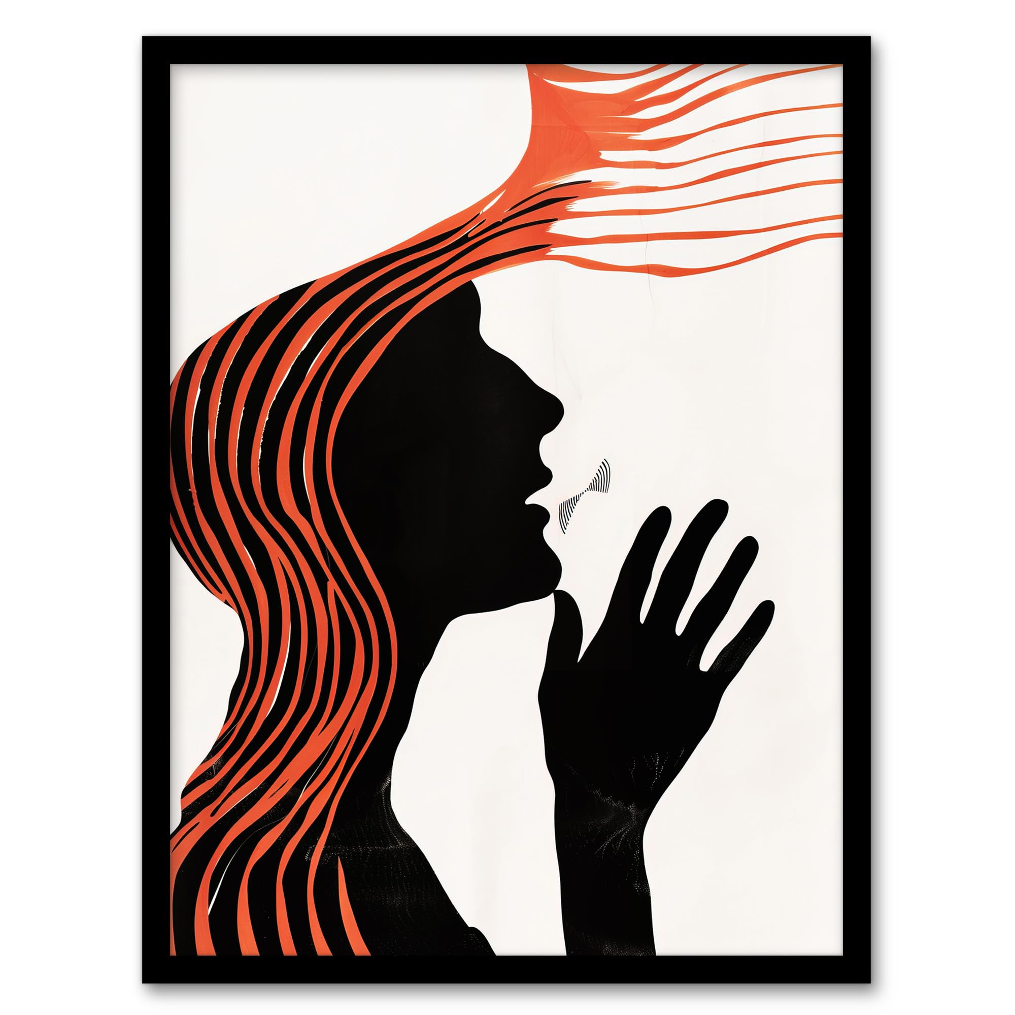 Artery8 Deaf Culture Conceptual Art Bright Abstract Living Room Artwork Framed Wall Art Print A4