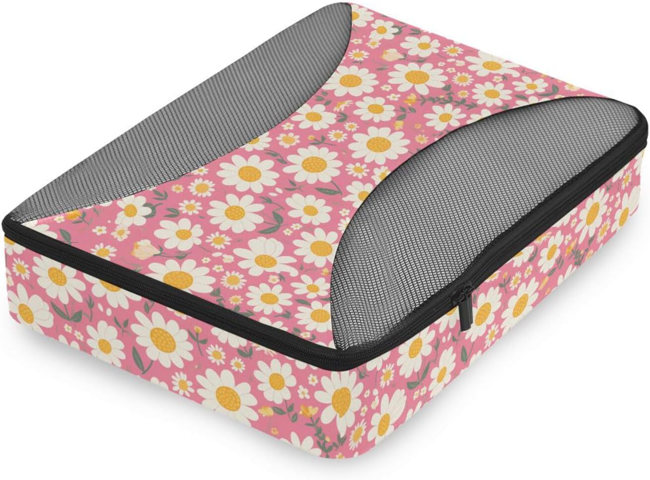 Daisy Magenta 4 Pcs set organizers and storage Mesh Travel Essentials expandable packing cubes for women
