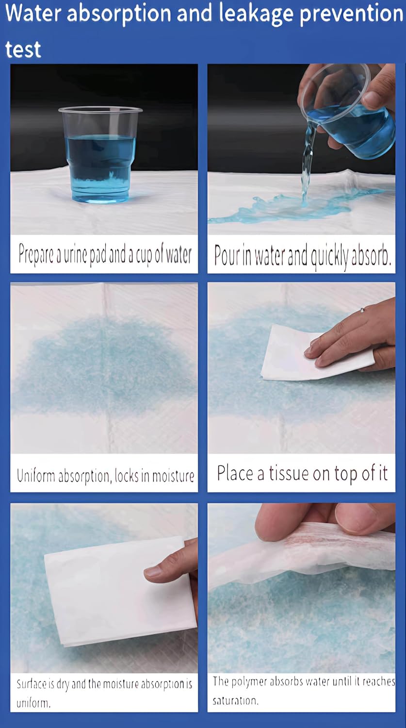 Adult Incontinence Pads, Large 23.6" x 35.4" Disposable Underpads, 10 Count – Heavy Absorbency, Leak-Proof Bed Pads for Elderly Care, Postpartum, and Home Use