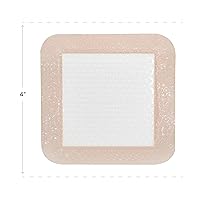 Vista 2 de Rencura - Apósito de espuma con bordes de silicona de 4 x 4 pulgadas (caja de 10)