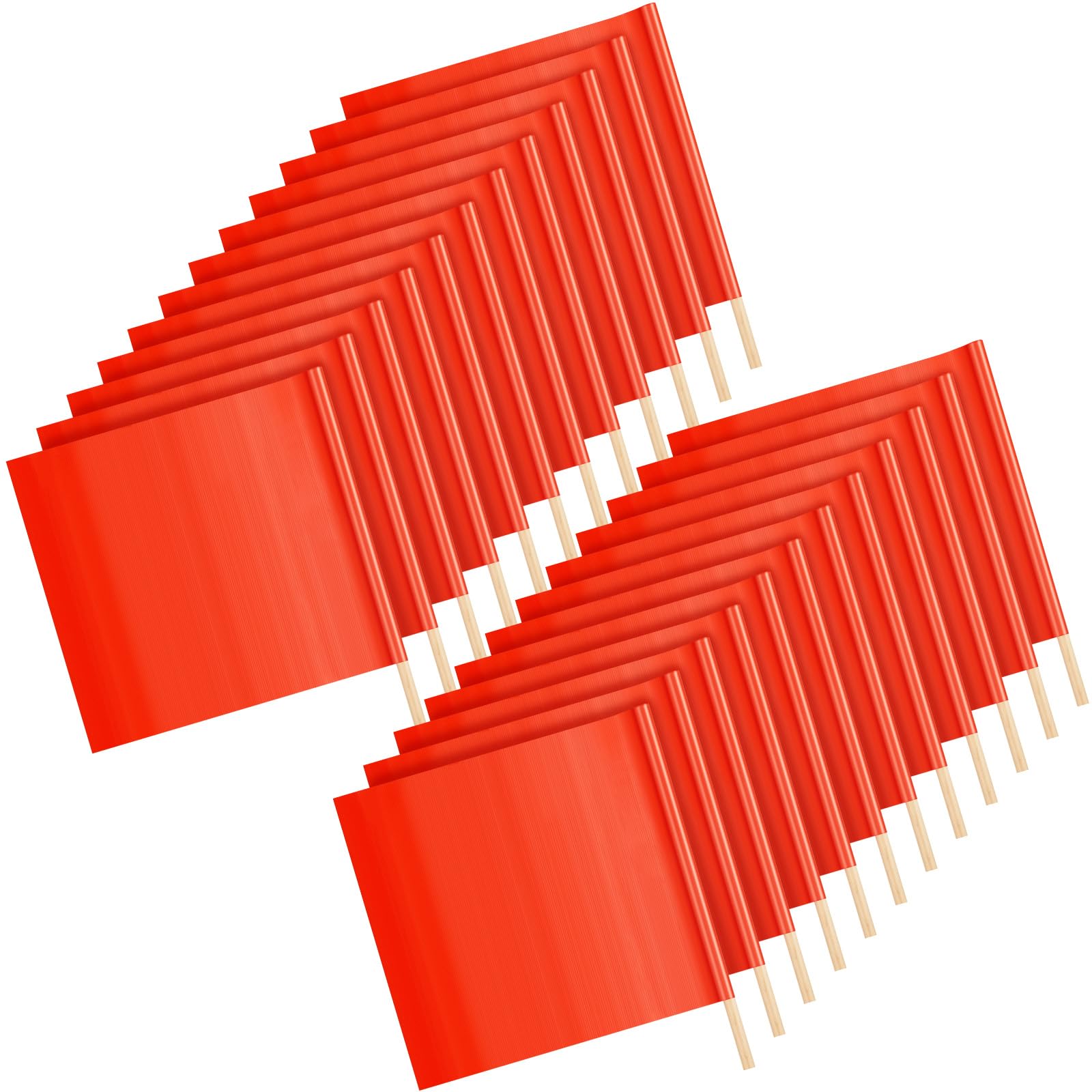 Kinlop 2 Pcs 18" x 18" Orange Safety Flags on a Stick, 24'' Dowel — Amazon image 9