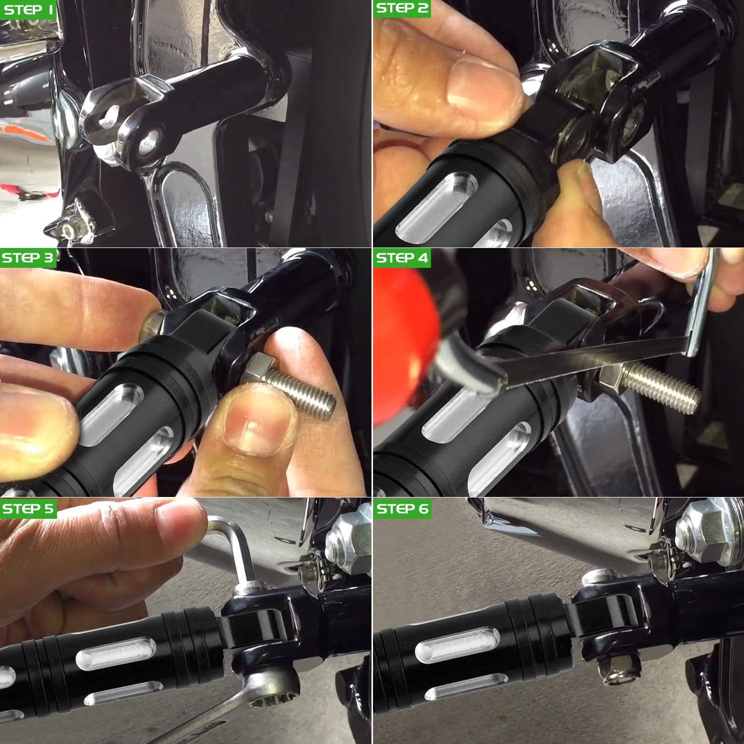 NTHREEAUTO - Pedane di controllo, per passeggero, sostituzione compatibile per moto