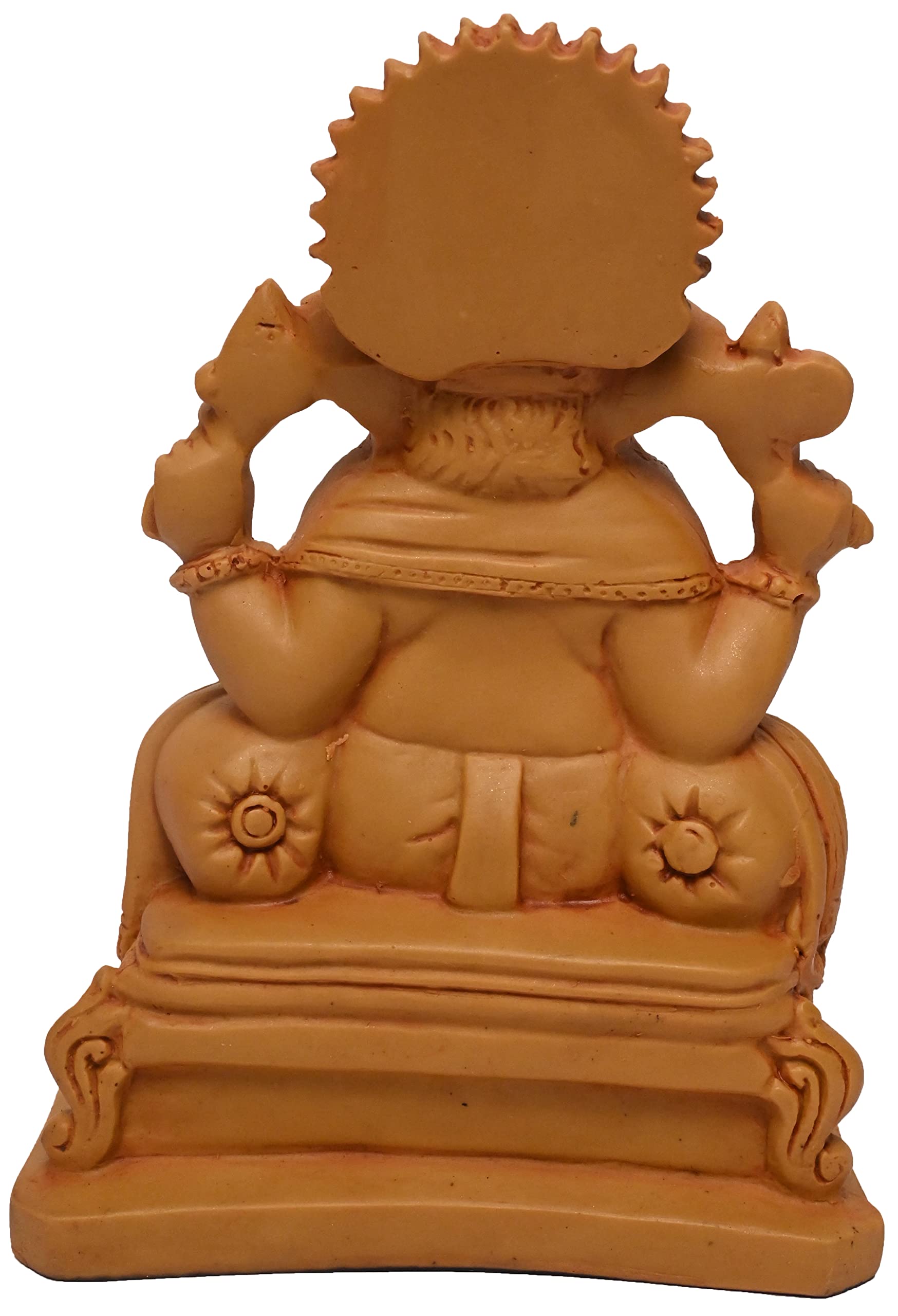 KariGhar Polyresin Ganesh Ganesha Ganpati Bappa Idol idealny do domu, Puja Ghar, ocieplenie domu, salonu, prezentów i dekoracji (brązowy, 9 x 13 x 18 cm)