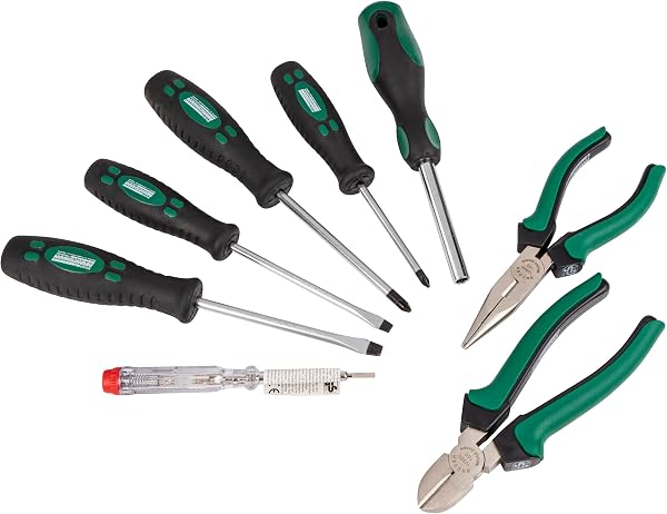 Brüder Mannesmann Werkzeugkoffer, 47-teilig - Werkzeugset für Heimwerker als Grundausstattung - inkl. Zangen, Schraubendreher, Gabelringschlüssel, Bits & Hammer | M29032 - 4