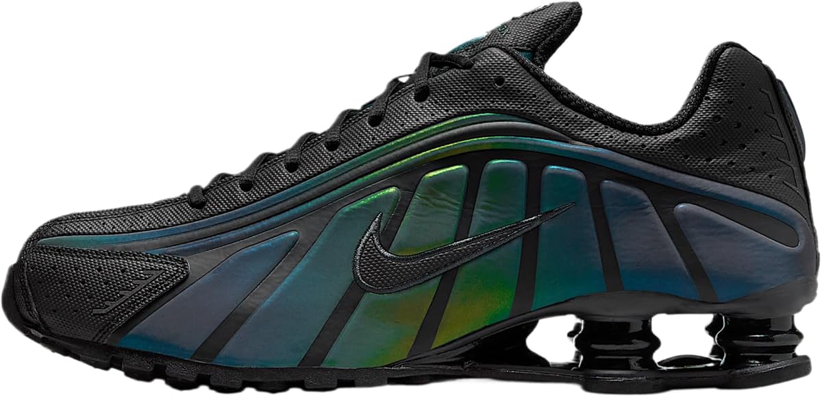 Shox R4 SE Men's Shoes with Reflective Accents (Black/Seaweed/Light Lemon Twist/Black) Size 10.5