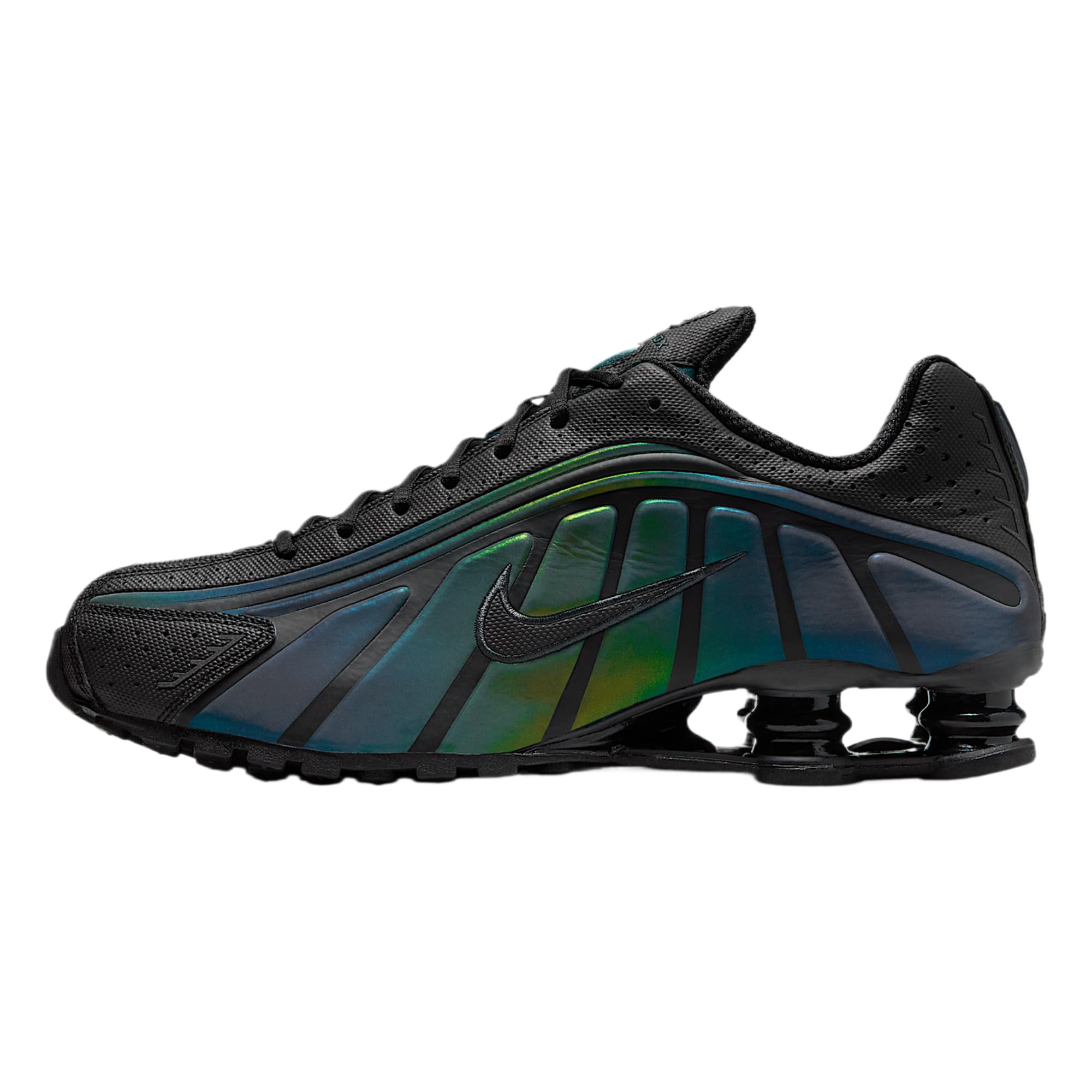 Shox R4 Men's Shoes (Metallic Silver/Black/Team Crimson)