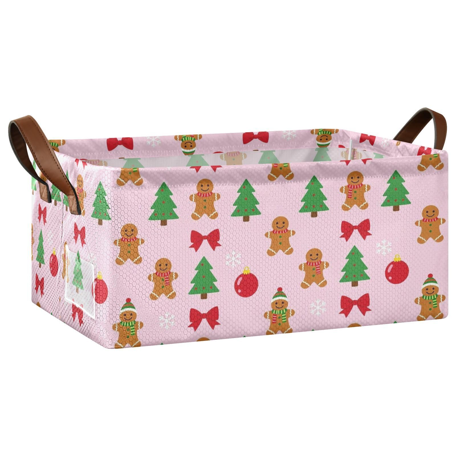 FRODOTGV Contenedor de poliéster resistente al agua para organización del hogar, árbol de Navidad, pan de jengibre, talla S