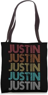 Retro Vintage JUSTIN Tote Bag