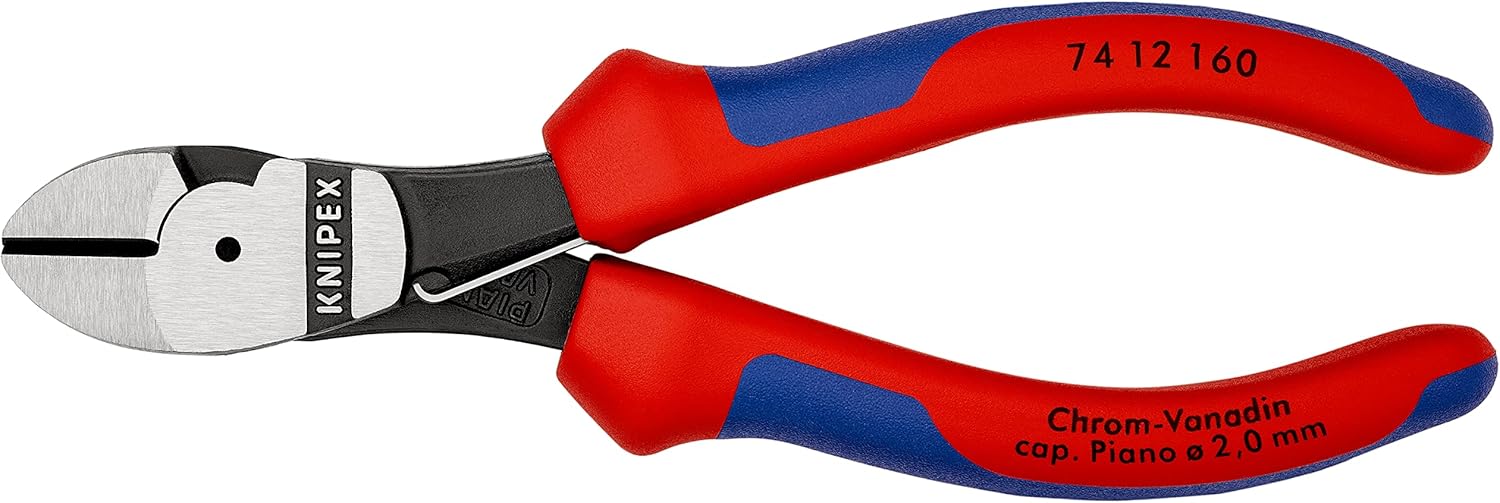 74 12 160 SB High Leverage Diagonal Cutters 6, 3" with Opening Spring In Blister Packaging