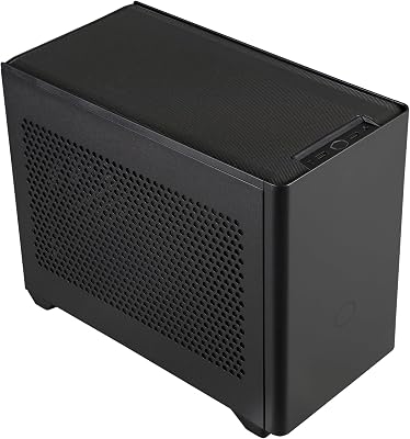 Cooler Master NR200 Mini-ITX PC Case, SFX PSU Support Only, No ATX PSU Support, Horizontal GPU Mount, 330mm GPU Clearance, 280mm Radiator Support, Up to 6X 120mm Fans, Compact ITX Chassis, Black
