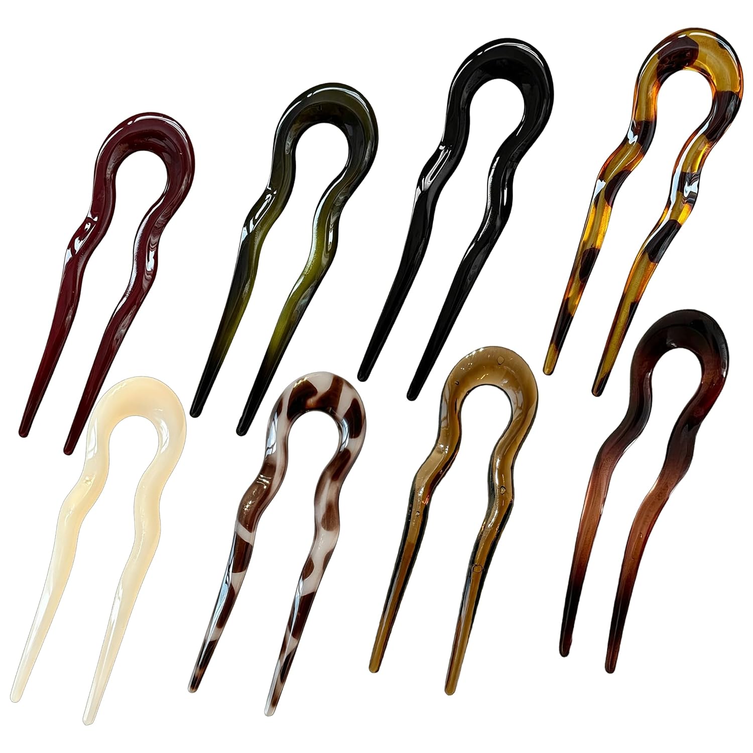 8PCS Tortoise Shell Hair Forks for Updos & Hairstyles