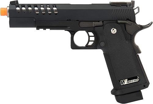 Lancer Tactical WE 1911 Hi-Capa Hyper Speed Gas Blowback Pistola Airsoft Negro 330 FPS