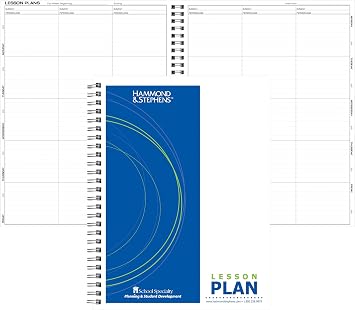 Hammond & Stephens 6-Subject Lesson Plan Book, 8-1/2 x 11 Inches, 40 Week, Green/Blue