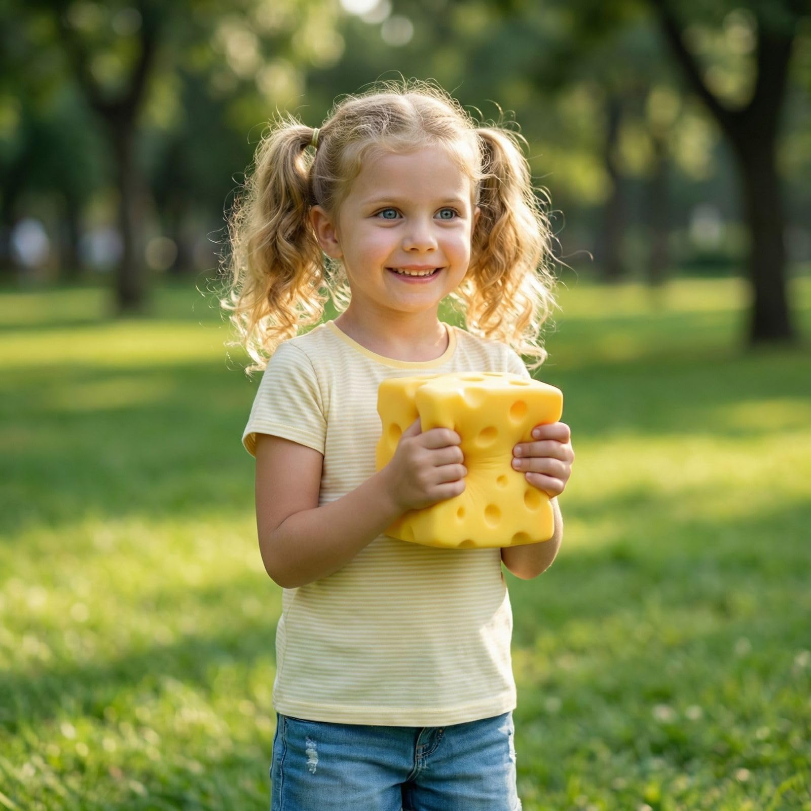 RMBLYfeiye Butter Squishy, Squeeze Cheese Stress Toy, Soft Butter Cheese Squishys Stress Relief Block - Image 5