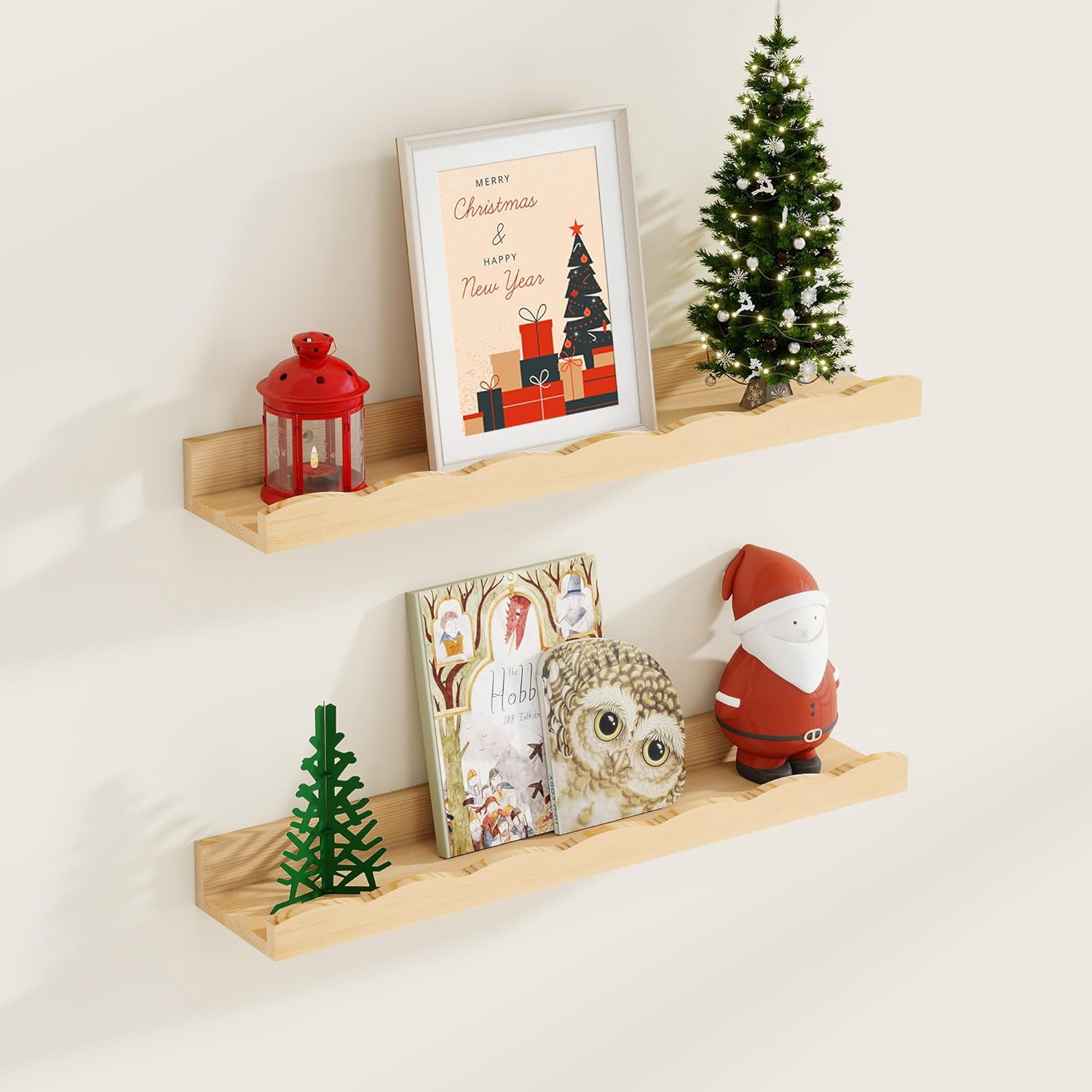 Fun Memories 24 inch Pine Picture Ledge Shelves (Set of 2)