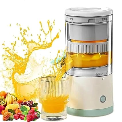 GreenVillage enterprise Electric Citrus Juicer,Electric Orange Juicer Machine | Rechargeable Juicer Machine, Portable Juicer with Cleaning Brush for Home Office-1PCS