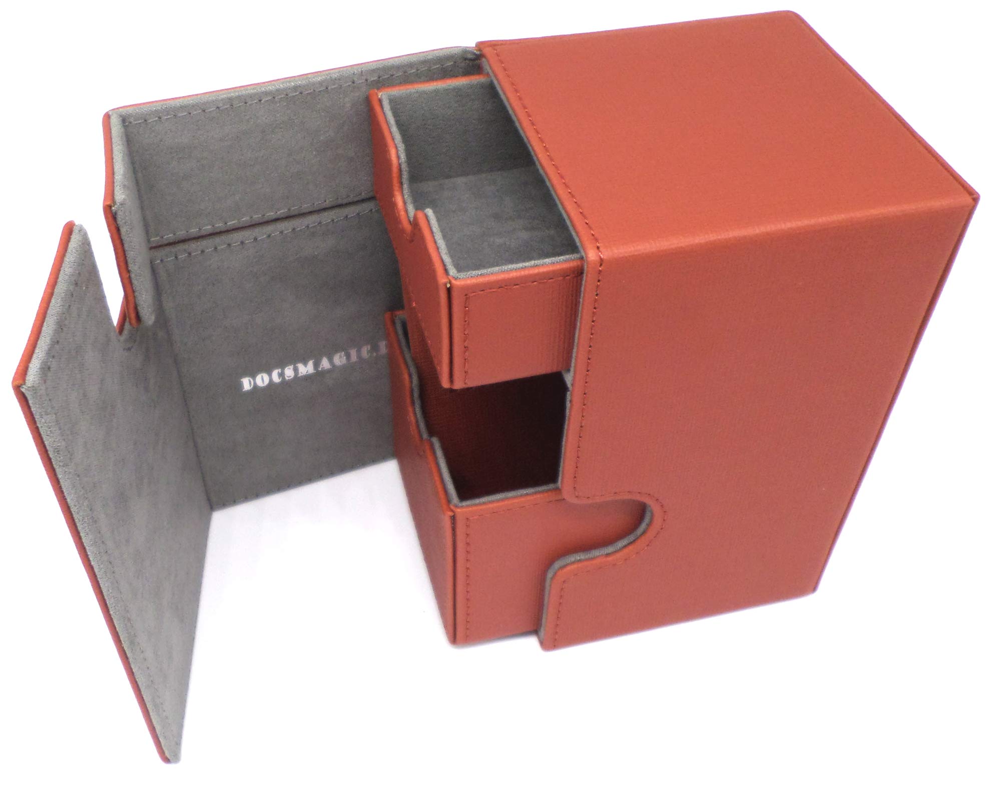 docsmagic.de Premium Magnetic Tray Box (80) Black/Red + Deck Divider - MTG PKM YGO - Caja Negra/Roja — view 7