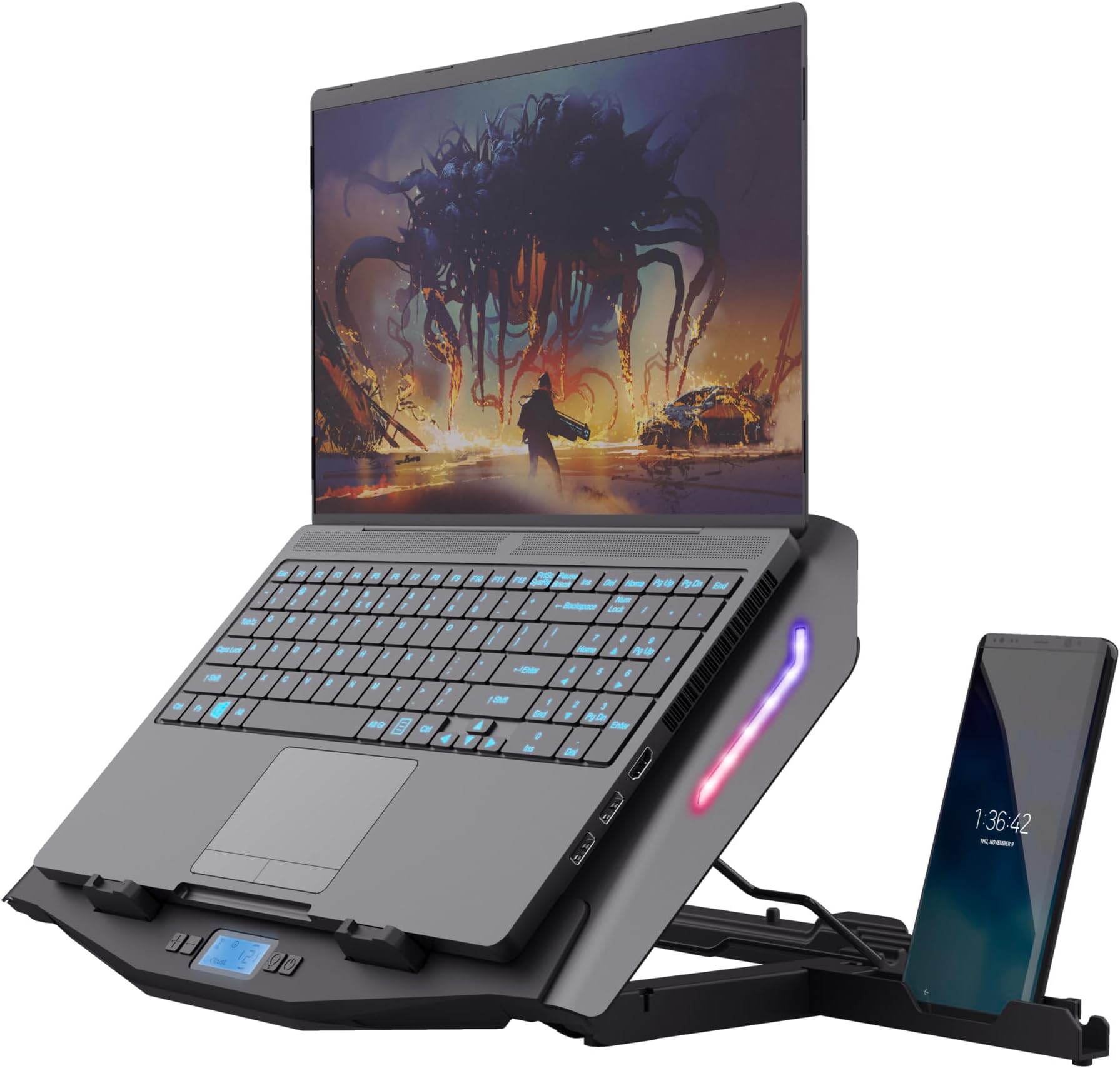 COOLCOLD Pad Raffreddamento Per Laptop 12-17.3 Pollici Con 12 Ventole Silenziose - Supporto Da Gioco